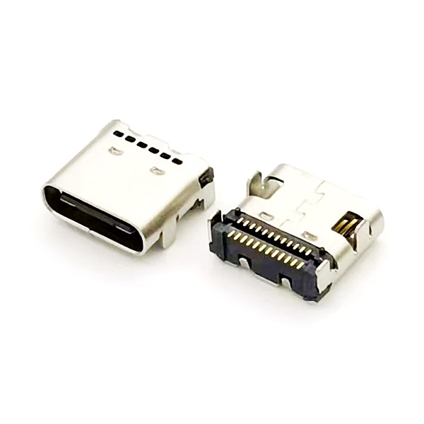 USB TYPE C 24P板上；殼子DIP+端子SMT